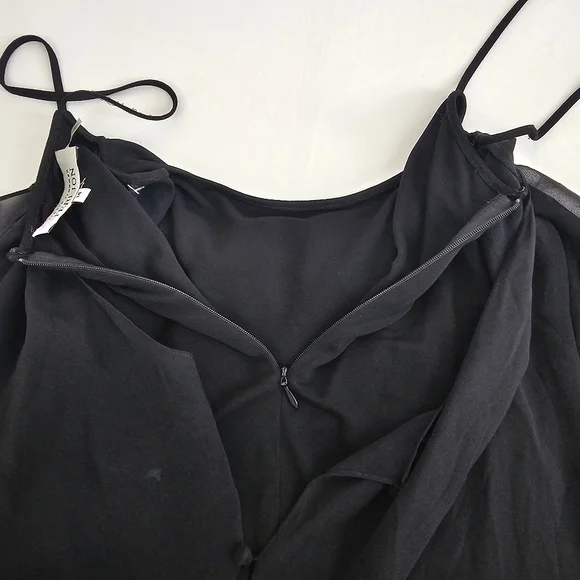 Rickie Freeman by Teri Jon Women's Black Silk Jewel Midi Dress Size 14 $440 MSRP - Picture 11 of 16